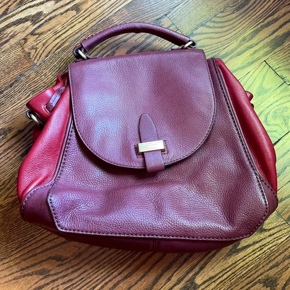 Darling Maroon and Red top handle bag